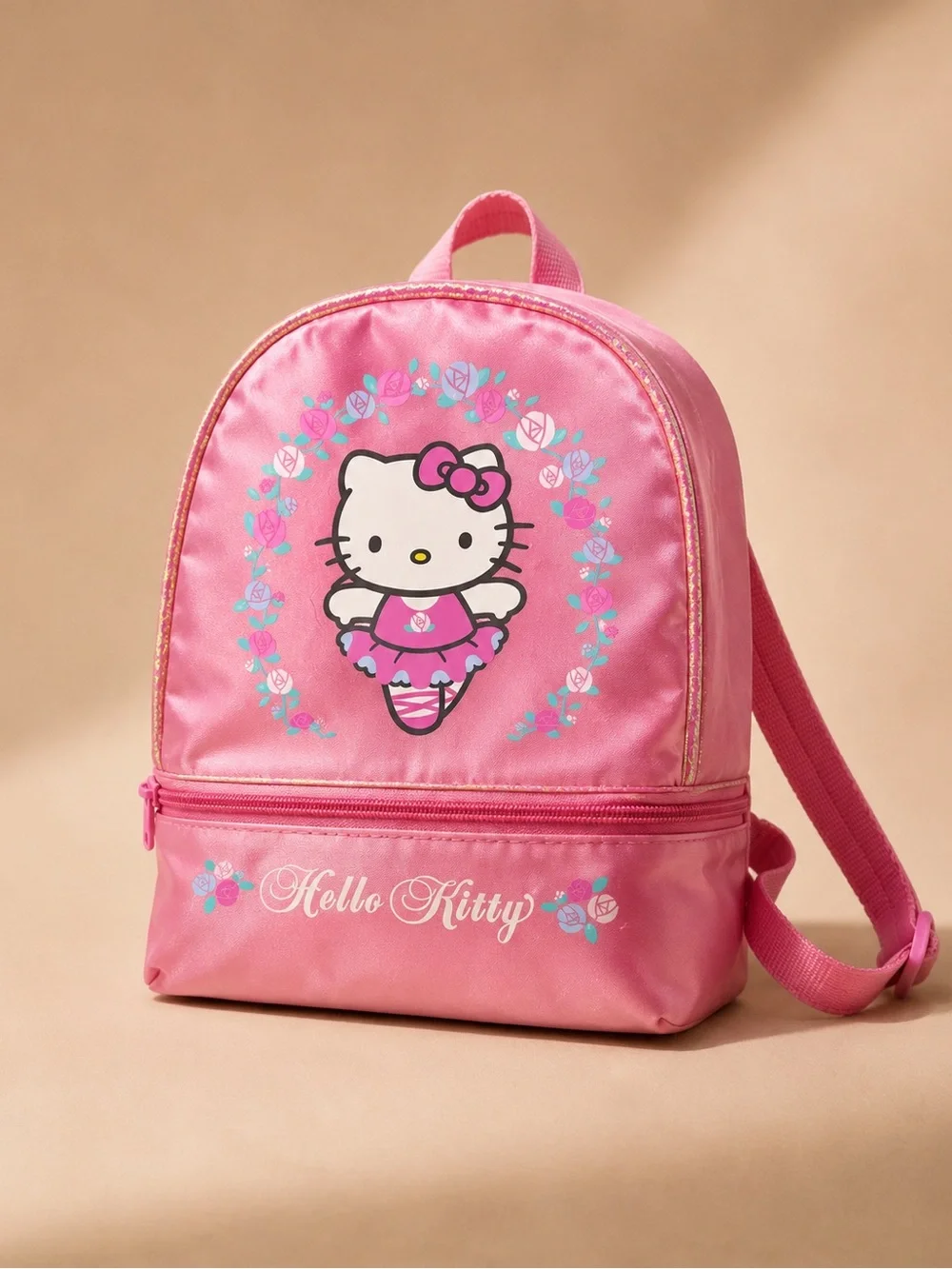 Vintage Hello Kitty Pink Floral Ballerina Kids Mini Backpack